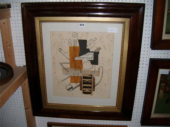 Abstract Musical mixed media